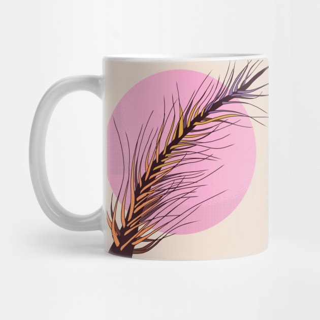 Pop Art Pine Needle Pink Moon by haleyum